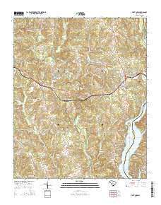 Fort Lawn South Carolina Current topographic map, 1:24000 scale, 7.5 X 7.5 Minute, Year 2014