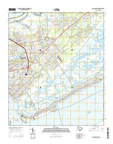 Fort Moultrie South Carolina Current topographic map, 1:24000 scale, 7.5 X 7.5 Minute, Year 2014