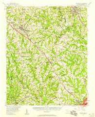 Fountain Inn South Carolina Historical topographic map, 1:62500 scale, 15 X 15 Minute, Year 1957