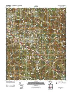 Fountain Inn South Carolina Historical topographic map, 1:24000 scale, 7.5 X 7.5 Minute, Year 2011