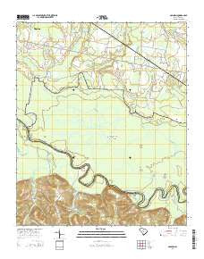 Gadsden South Carolina Current topographic map, 1:24000 scale, 7.5 X 7.5 Minute, Year 2014