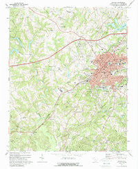 Gaffney South Carolina Historical topographic map, 1:24000 scale, 7.5 X 7.5 Minute, Year 1971