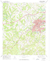 Gaffney South Carolina Historical topographic map, 1:24000 scale, 7.5 X 7.5 Minute, Year 1971