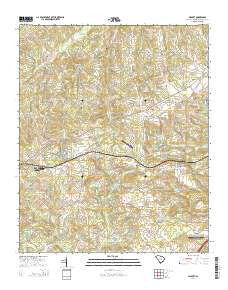 Gilbert South Carolina Current topographic map, 1:24000 scale, 7.5 X 7.5 Minute, Year 2014