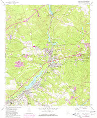 Graniteville South Carolina Historical topographic map, 1:24000 scale, 7.5 X 7.5 Minute, Year 1964
