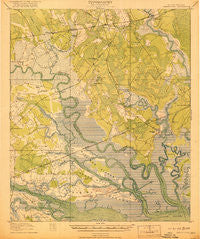 Green Pond South Carolina Historical topographic map, 1:62500 scale, 15 X 15 Minute, Year 1918