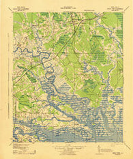 Green Pond South Carolina Historical topographic map, 1:62500 scale, 15 X 15 Minute, Year 1943