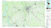 Greenville South Carolina Historical topographic map, 1:100000 scale, 30 X 60 Minute, Year 1984