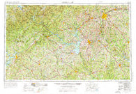 Greenville South Carolina Historical topographic map, 1:250000 scale, 1 X 2 Degree, Year 1954