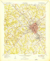 Greenwood South Carolina Historical topographic map, 1:24000 scale, 7.5 X 7.5 Minute, Year 1949