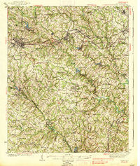 Greer South Carolina Historical topographic map, 1:62500 scale, 15 X 15 Minute, Year 1938