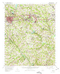 Greer South Carolina Historical topographic map, 1:62500 scale, 15 X 15 Minute, Year 1957