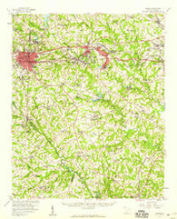 Greer South Carolina Historical topographic map, 1:62500 scale, 15 X 15 Minute, Year 1957