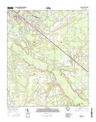 Hampton South Carolina Current topographic map, 1:24000 scale, 7.5 X 7.5 Minute, Year 2014