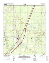 Hardeeville South Carolina Current topographic map, 1:24000 scale, 7.5 X 7.5 Minute, Year 2014