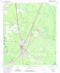 Hardeeville South Carolina Historical topographic map, 1:24000 scale, 7.5 X 7.5 Minute, Year 1962