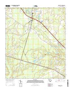 Harleyville South Carolina Current topographic map, 1:24000 scale, 7.5 X 7.5 Minute, Year 2014