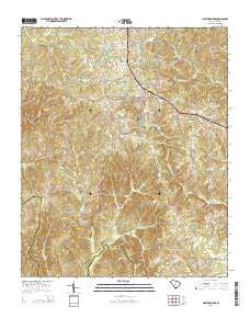 Heath Springs South Carolina Current topographic map, 1:24000 scale, 7.5 X 7.5 Minute, Year 2014