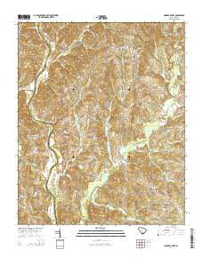 Hickory Grove South Carolina Current topographic map, 1:24000 scale, 7.5 X 7.5 Minute, Year 2014