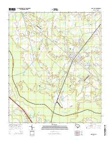 Holly Hill South Carolina Current topographic map, 1:24000 scale, 7.5 X 7.5 Minute, Year 2014