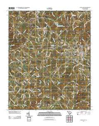 Honea Path South Carolina Historical topographic map, 1:24000 scale, 7.5 X 7.5 Minute, Year 2011
