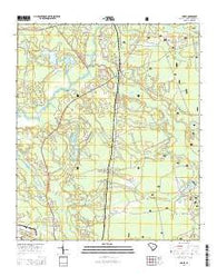Huger South Carolina Current topographic map, 1:24000 scale, 7.5 X 7.5 Minute, Year 2014