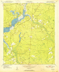 Huger South Carolina Historical topographic map, 1:24000 scale, 7.5 X 7.5 Minute, Year 1950