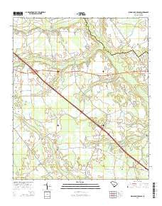 Indian Camp Branch South Carolina Current topographic map, 1:24000 scale, 7.5 X 7.5 Minute, Year 2014