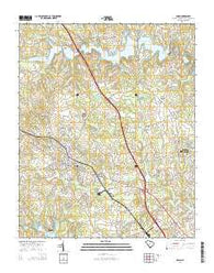 Inman South Carolina Current topographic map, 1:24000 scale, 7.5 X 7.5 Minute, Year 2014