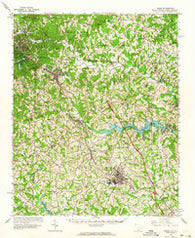 Inman South Carolina Historical topographic map, 1:62500 scale, 15 X 15 Minute, Year 1961