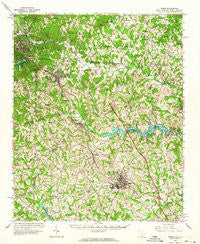Inman South Carolina Historical topographic map, 1:62500 scale, 15 X 15 Minute, Year 1961