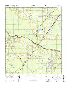 Jamestown South Carolina Current topographic map, 1:24000 scale, 7.5 X 7.5 Minute, Year 2014