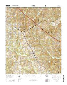 Joanna South Carolina Current topographic map, 1:24000 scale, 7.5 X 7.5 Minute, Year 2014
