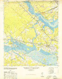 Johns Island South Carolina Historical topographic map, 1:24000 scale, 7.5 X 7.5 Minute, Year 1948