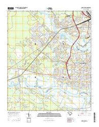Johns Island South Carolina Current topographic map, 1:24000 scale, 7.5 X 7.5 Minute, Year 2014