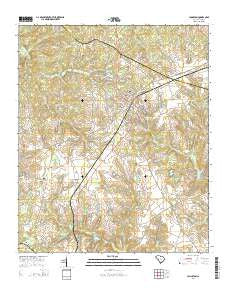 Johnston South Carolina Current topographic map, 1:24000 scale, 7.5 X 7.5 Minute, Year 2014
