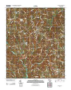Jonesville South Carolina Historical topographic map, 1:24000 scale, 7.5 X 7.5 Minute, Year 2011