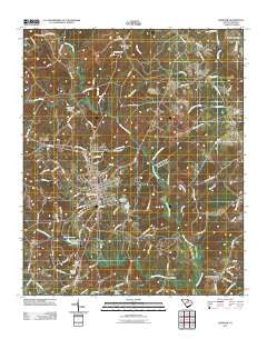 Kershaw South Carolina Historical topographic map, 1:24000 scale, 7.5 X 7.5 Minute, Year 2011