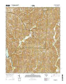 Kings Creek South Carolina Current topographic map, 1:24000 scale, 7.5 X 7.5 Minute, Year 2014