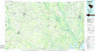 Kingstree South Carolina Historical topographic map, 1:100000 scale, 30 X 60 Minute, Year 1986