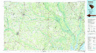 Kingstree South Carolina Historical topographic map, 1:100000 scale, 30 X 60 Minute, Year 1986