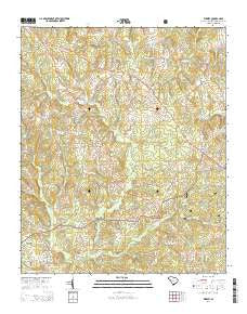 Kirksey South Carolina Current topographic map, 1:24000 scale, 7.5 X 7.5 Minute, Year 2014