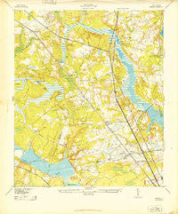 Ladson South Carolina Historical topographic map, 1:24000 scale, 7.5 X 7.5 Minute, Year 1943