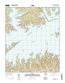 Lake Murray East South Carolina Current topographic map, 1:24000 scale, 7.5 X 7.5 Minute, Year 2014