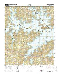 Lake Murray West South Carolina Current topographic map, 1:24000 scale, 7.5 X 7.5 Minute, Year 2014