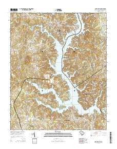 Lake Wylie South Carolina Current topographic map, 1:24000 scale, 7.5 X 7.5 Minute, Year 2014