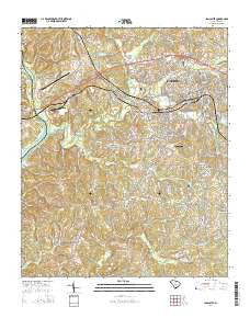 Lancaster South Carolina Current topographic map, 1:24000 scale, 7.5 X 7.5 Minute, Year 2014