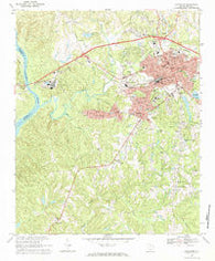 Lancaster South Carolina Historical topographic map, 1:24000 scale, 7.5 X 7.5 Minute, Year 1969
