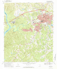 Lancaster South Carolina Historical topographic map, 1:24000 scale, 7.5 X 7.5 Minute, Year 1969