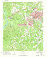 Lancaster South Carolina Historical topographic map, 1:24000 scale, 7.5 X 7.5 Minute, Year 1969